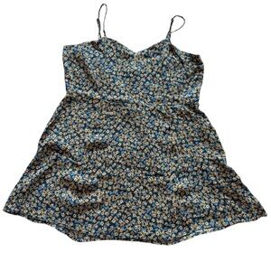 Calvin Klein Jeans Black and Blue Sleeveless Mini Dress